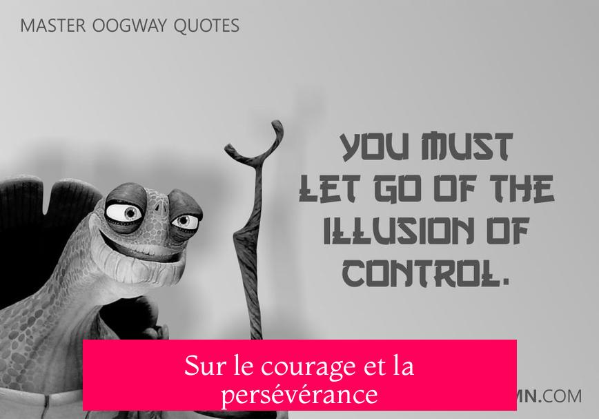 Sur le courage et la persévérance