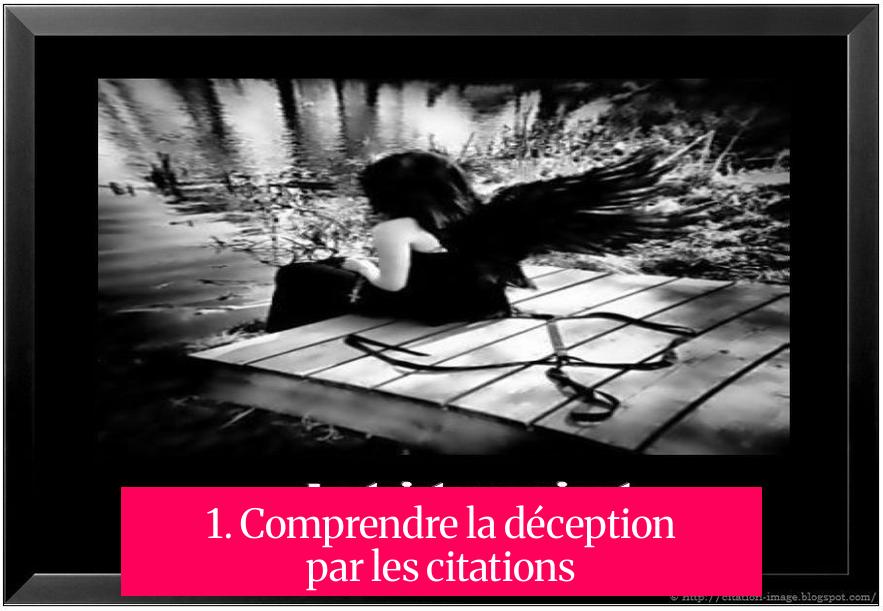 1. Comprendre la déception par les citations