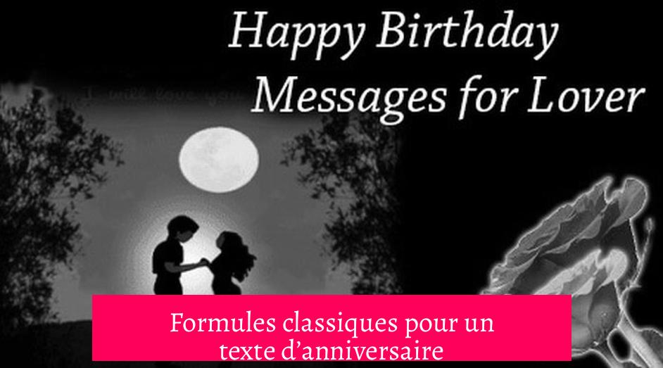 Formules classiques pour un texte d’anniversaire