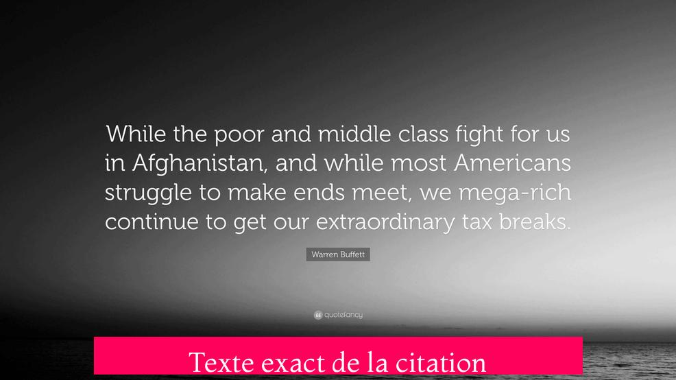 Texte exact de la citation