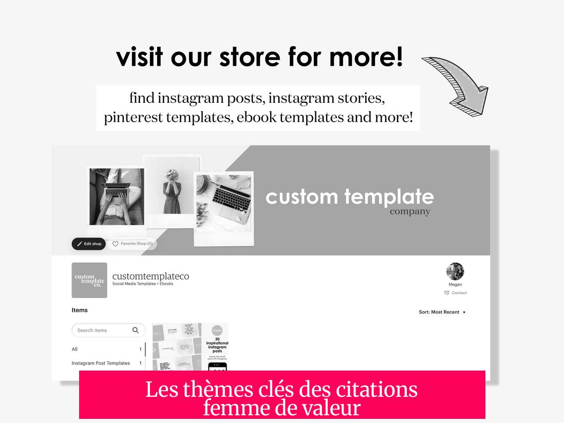 Les thèmes clés des citations femme de valeur