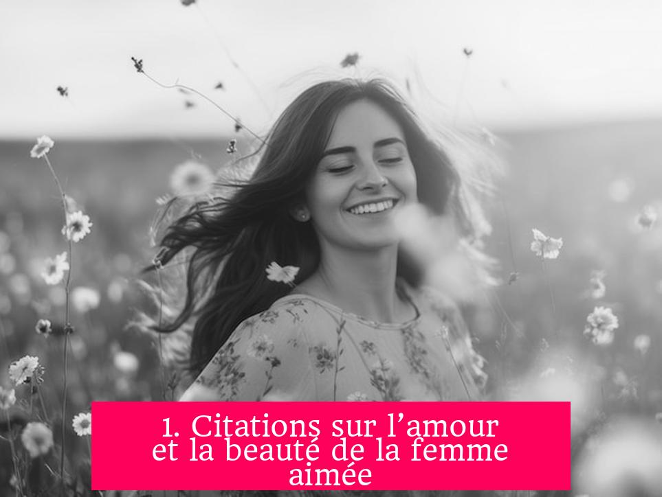 1. Citations sur l’amour et la beauté de la femme aimée