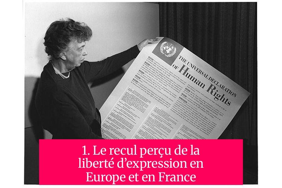 1. Le recul perçu de la liberté d’expression en Europe et en France