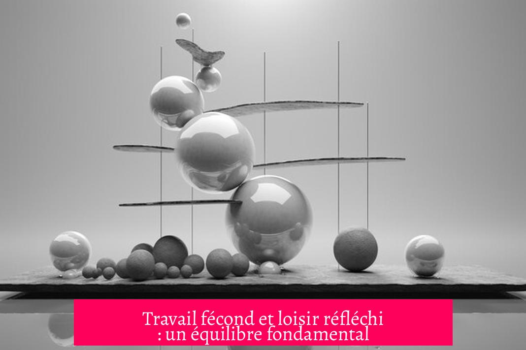 Travail fécond et loisir réfléchi : un équilibre fondamental