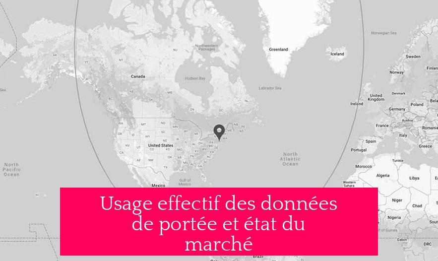 Usage effectif des données de portée et état du marché