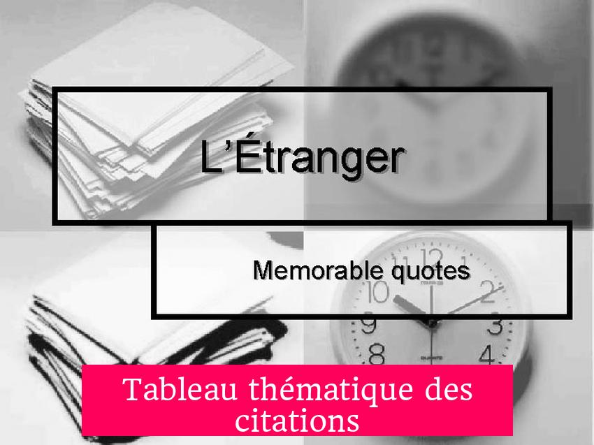 Tableau thématique des citations