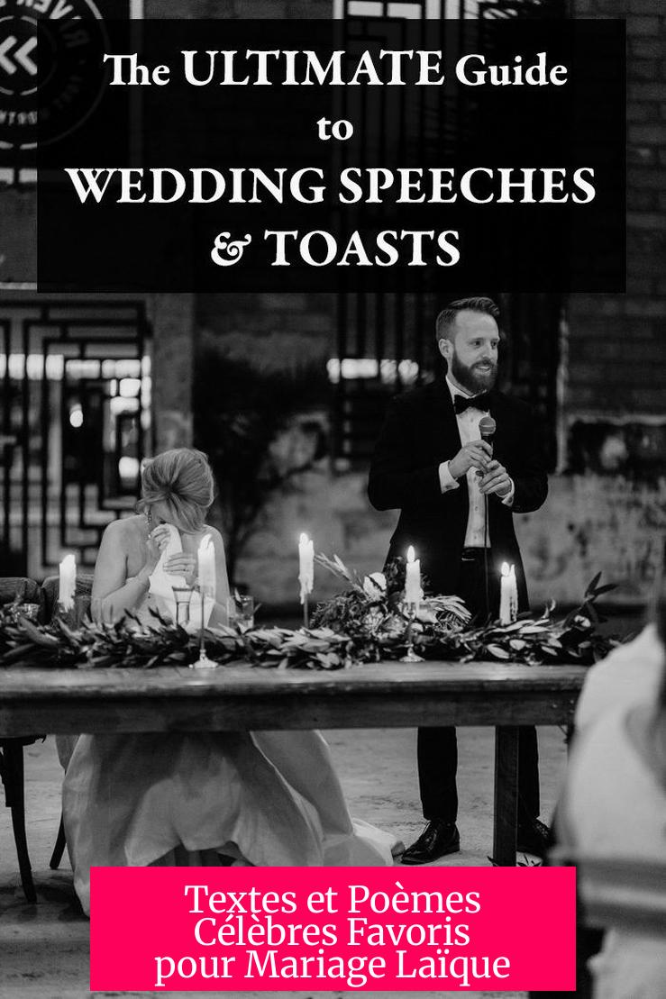 Textes et Poèmes Célèbres Favoris pour Mariage Laïque