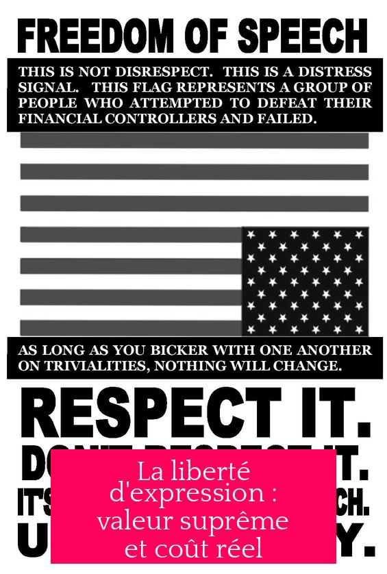 La liberté d'expression : valeur suprême et coût réel