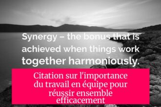 Citation sur l'importance du travail en équipe pour réussir ensemble efficacement