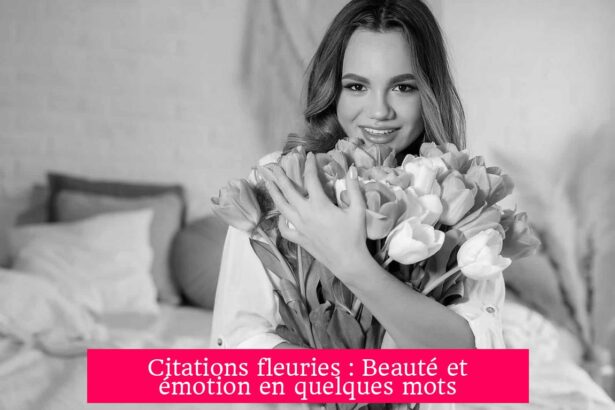Citations fleuries : Beauté et émotion en quelques mots