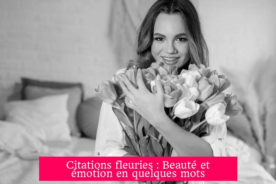 Citations fleuries : Beauté et émotion en quelques mots