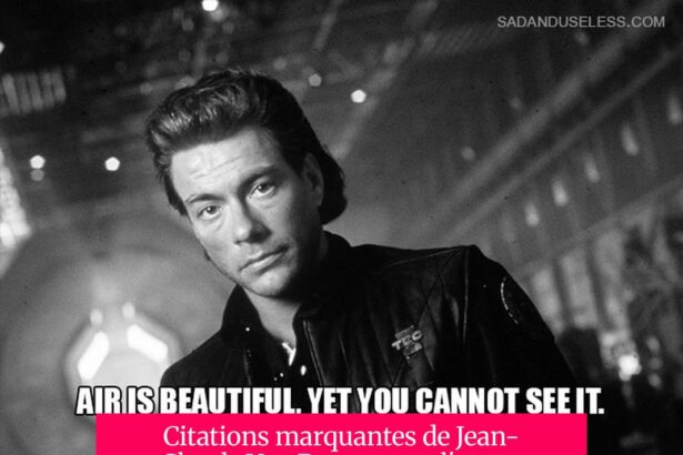 Citations marquantes de Jean-Claude Van Damme sur l'eau et leur impact culturel