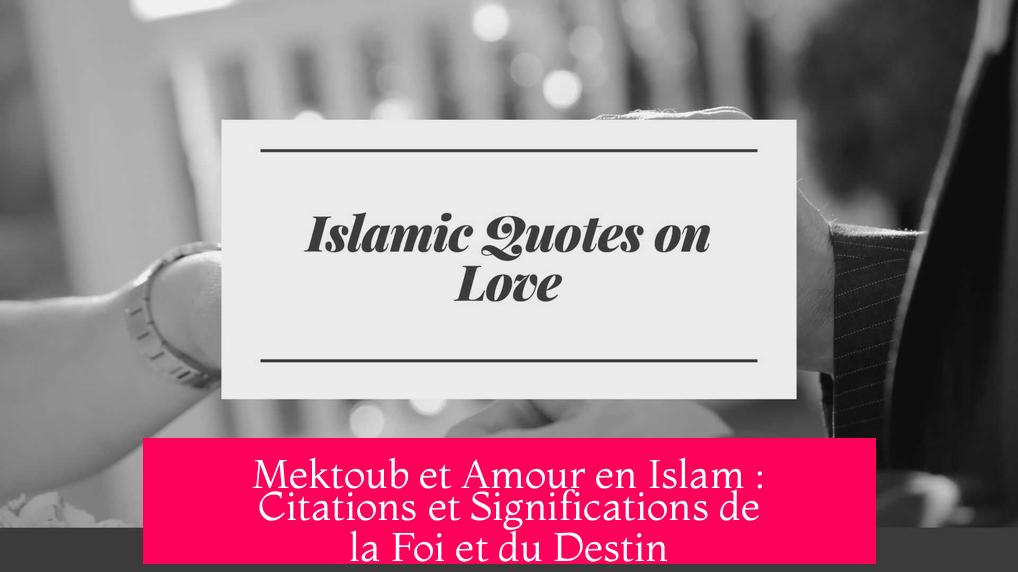 Mektoub et Amour en Islam : Citations et Significations de la Foi et du Destin