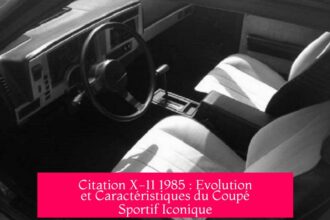 Citation X-11 1985 : Evolution et Caractéristiques du Coupé Sportif Iconique