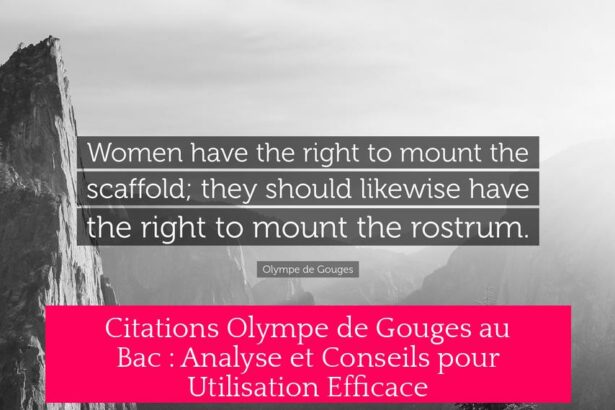 Citations Olympe de Gouges au Bac : Analyse et Conseils pour Utilisation Efficace