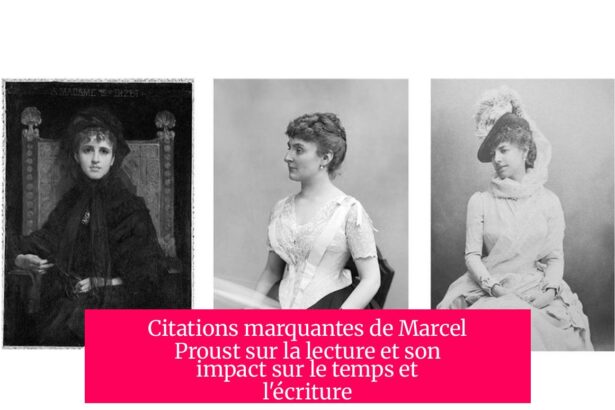Citations marquantes de Marcel Proust sur la lecture et son impact sur le temps et l'écriture