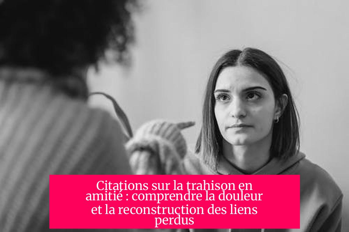 Citations sur la trahison en amitié : comprendre la douleur et la reconstruction des liens perdus
