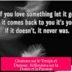 Citations sur le Temps et l'Amour : Réflexions sur la Durée et la Passion