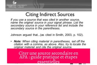 Citer une source secondaire en APA : guide pratique et étapes essentielles
