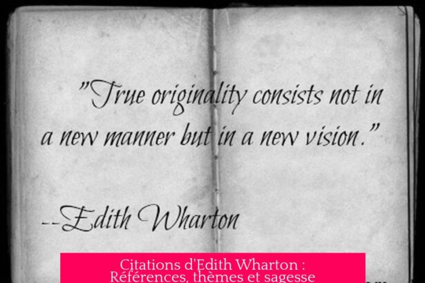 Citations d'Edith Wharton : Références, thèmes et sagesse littéraire à découvrir