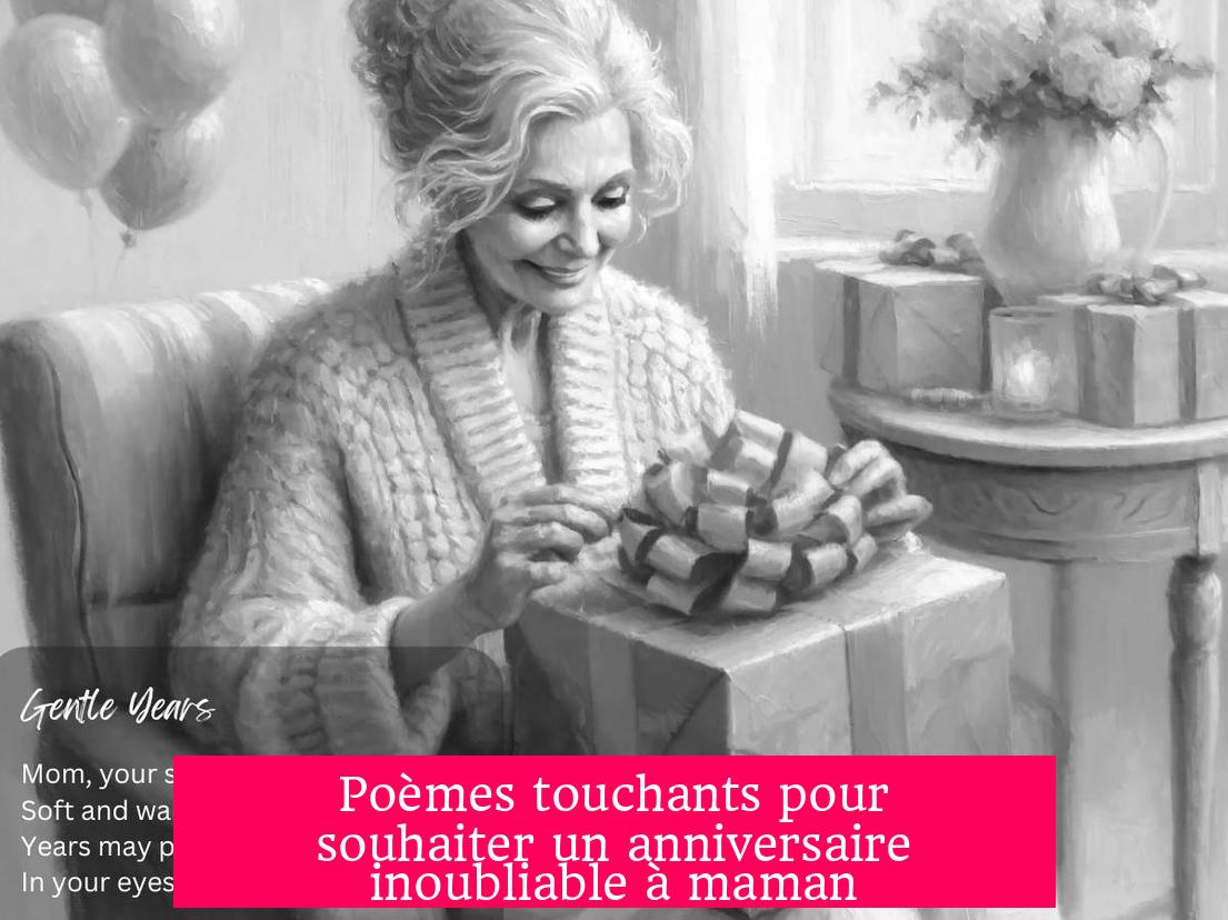 Poèmes touchants pour souhaiter un anniversaire inoubliable à maman