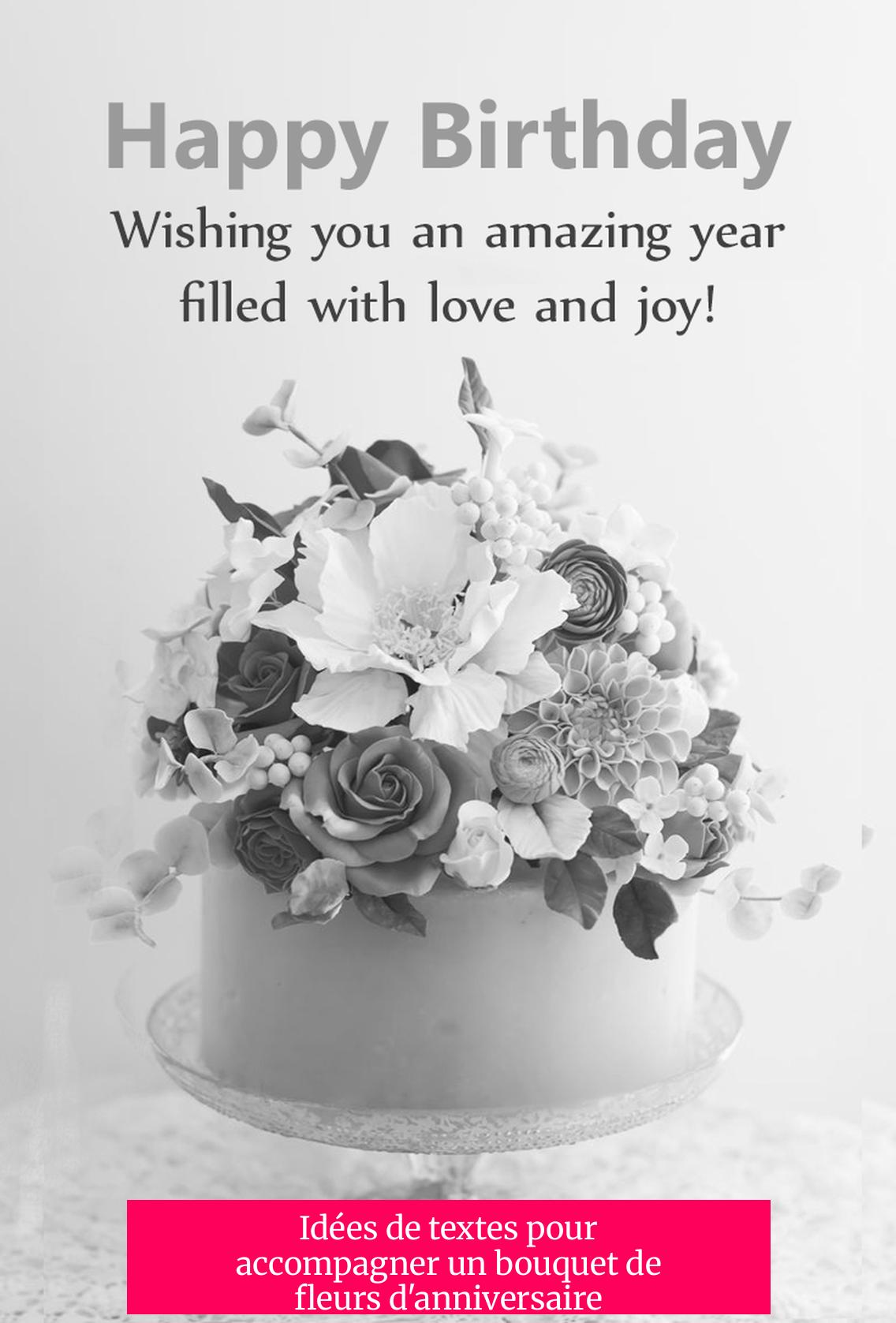 Idées de textes pour accompagner un bouquet de fleurs d'anniversaire