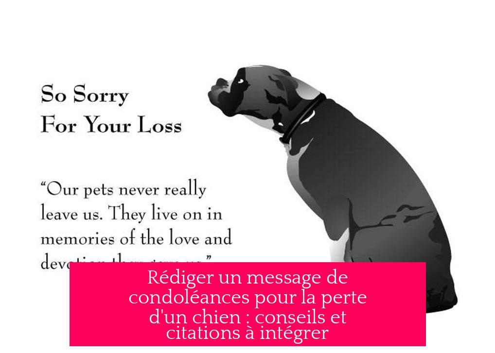 Rédiger un message de condoléances pour la perte d'un chien : conseils et citations à intégrer