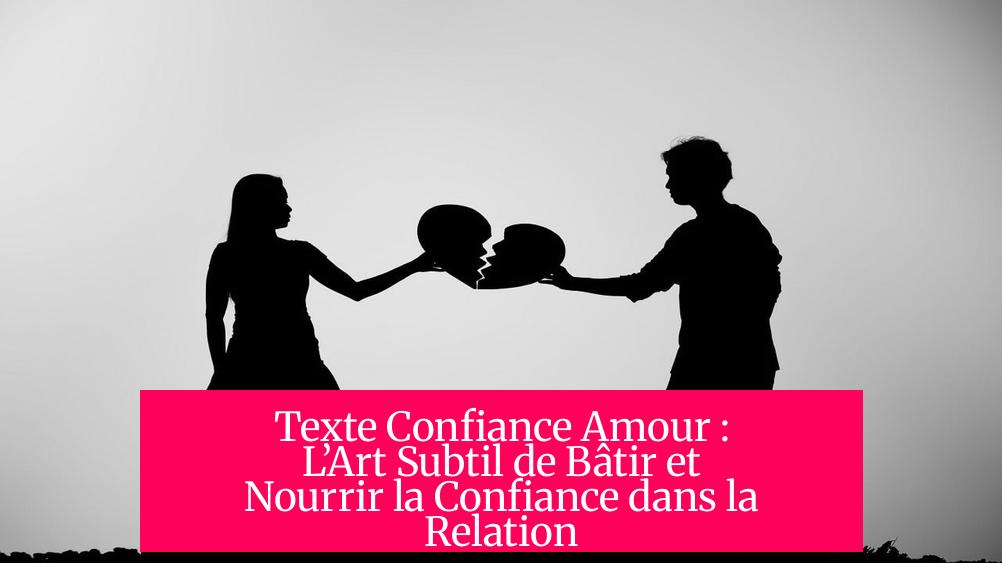 Texte Confiance Amour : L’Art Subtil de Bâtir et Nourrir la Confiance dans la Relation