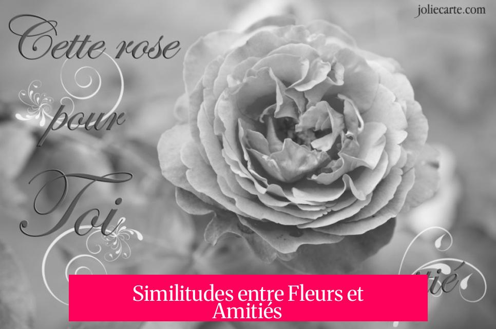 Similitudes entre Fleurs et Amitiés