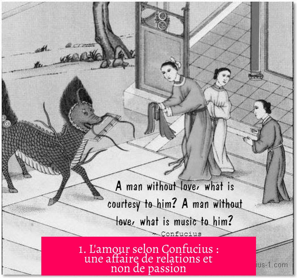 1. L'amour selon Confucius : une affaire de relations et non de passion