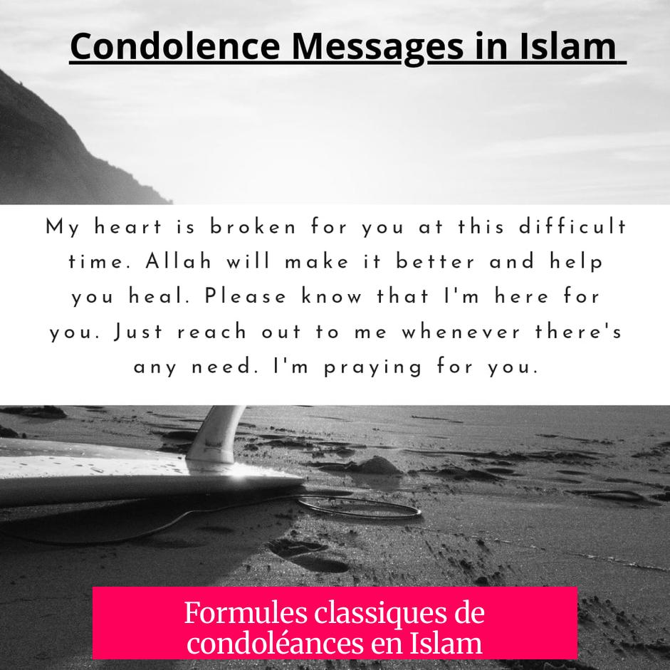 Formules classiques de condoléances en Islam