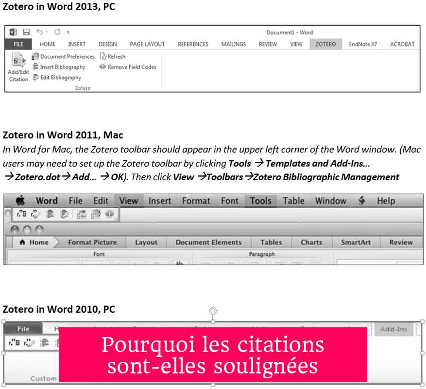 Pourquoi les citations sont-elles soulignées ?