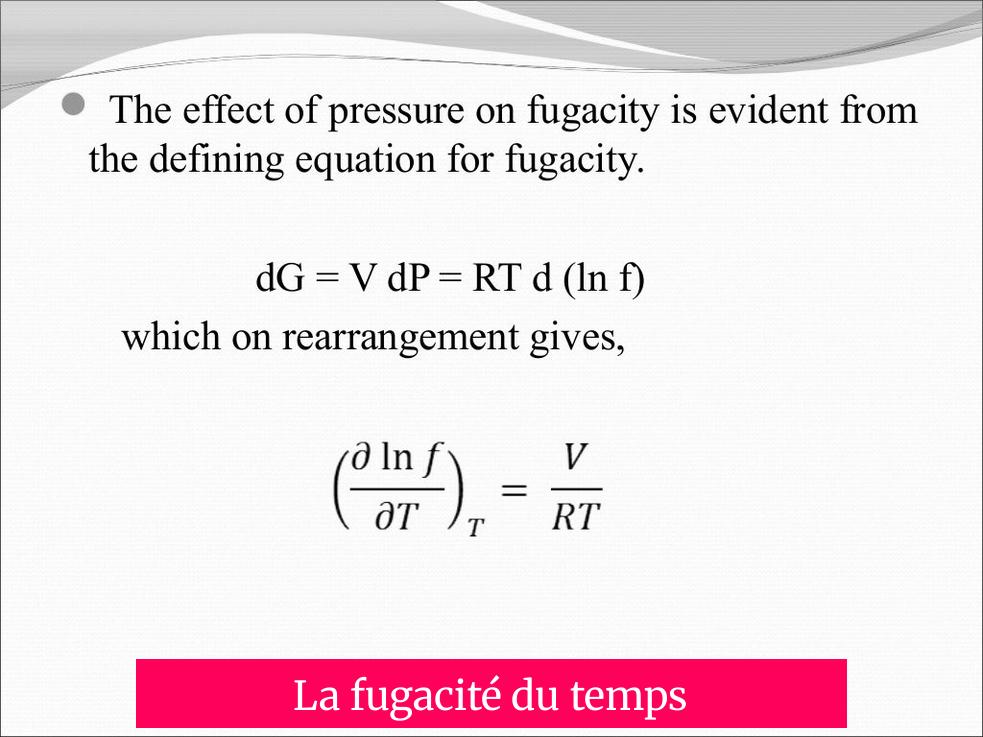 La fugacité du temps