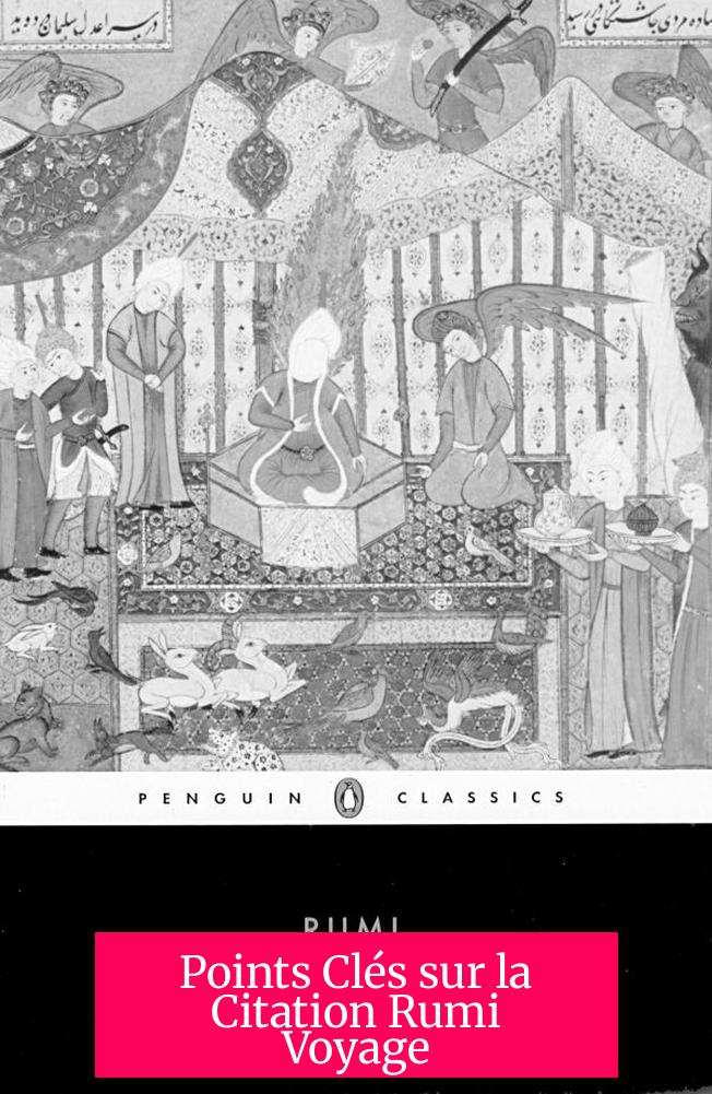 Points Clés sur la Citation Rumi Voyage