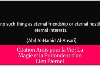 Citation Amis pour la Vie : La Magie et la Profondeur d'un Lien Éternel