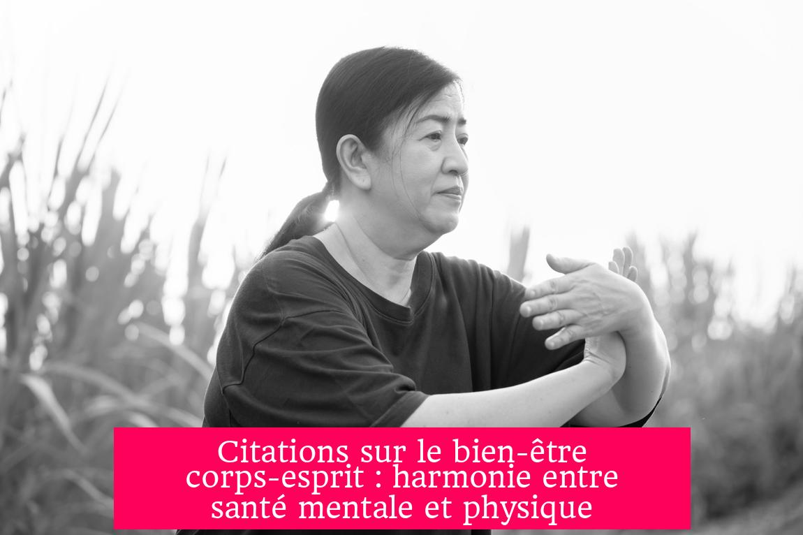 Citations sur le bien-être corps-esprit : harmonie entre santé mentale et physique