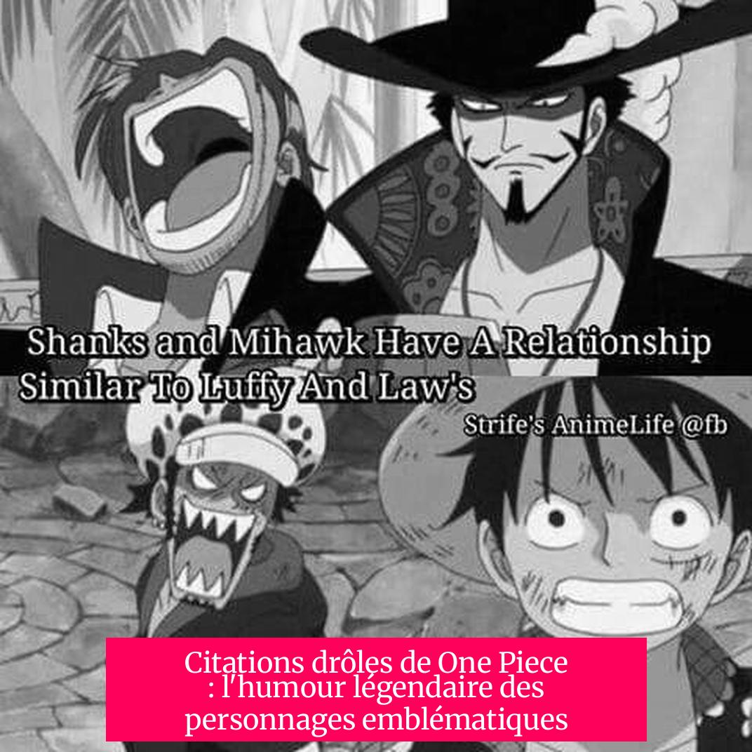 Citations drôles de One Piece : l'humour légendaire des personnages emblématiques