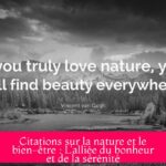 Citations sur la nature et le bien-être : L'alliée du bonheur et de la sérénité
