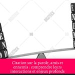 Citation sur la parole, amis et ennemis : comprendre leurs interactions et enjeux profonds
