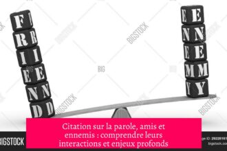 Citation sur la parole, amis et ennemis : comprendre leurs interactions et enjeux profonds