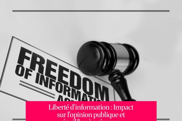 Liberté d'information : Impact sur l'opinion publique et équilibre à préserver