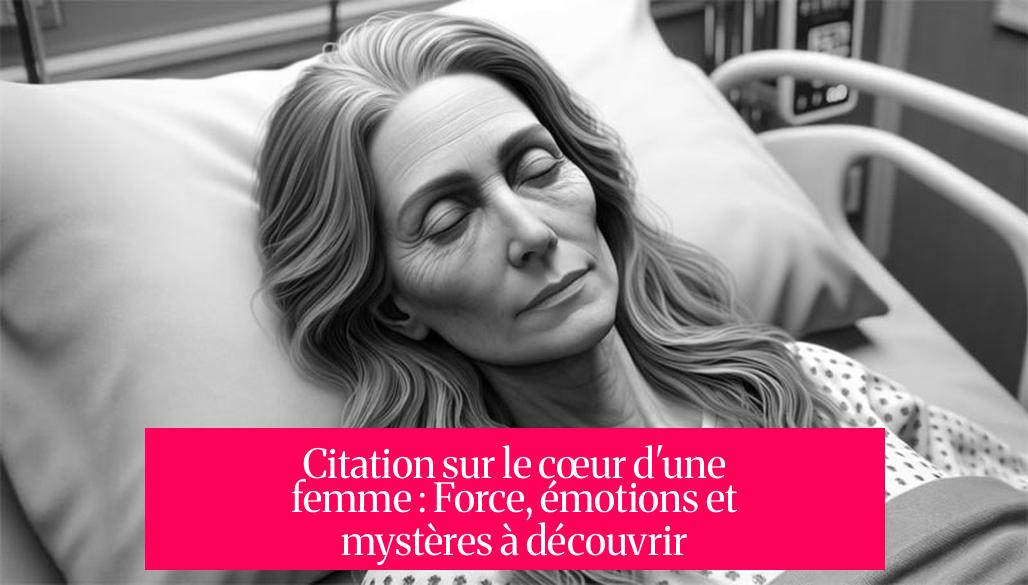 Citation sur le cœur d'une femme : Force, émotions et mystères à découvrir