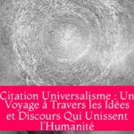 Citation Universalisme : Un Voyage à Travers les Idées et Discours Qui Unissent l'Humanité