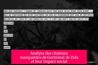 Analyse des citations marquantes de Germinal de Zola et leur impact social
