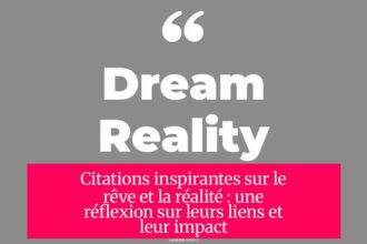 Citations inspirantes sur le rêve et la réalité : une réflexion sur leurs liens et leur impact