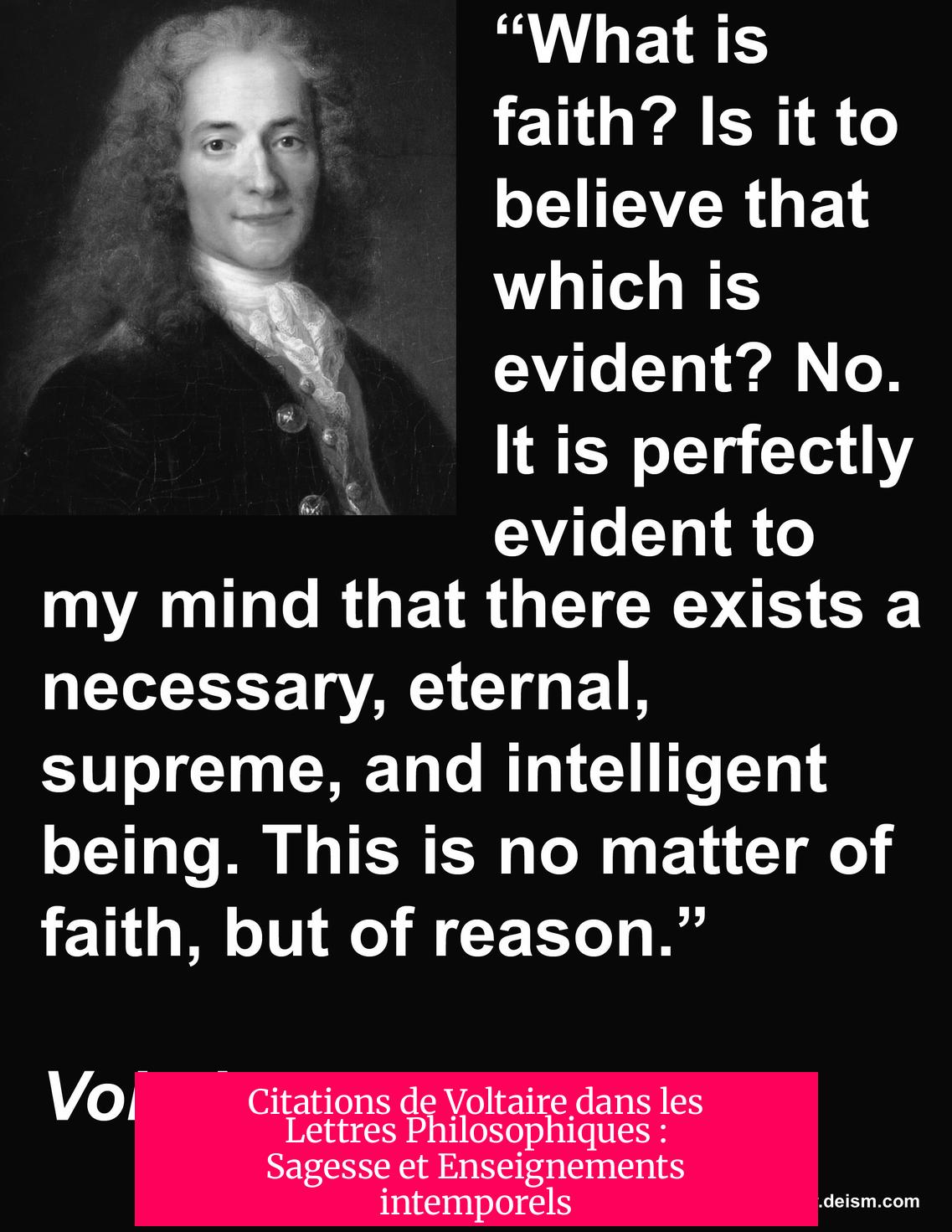 Citations de Voltaire dans les Lettres Philosophiques : Sagesse et Enseignements intemporels
