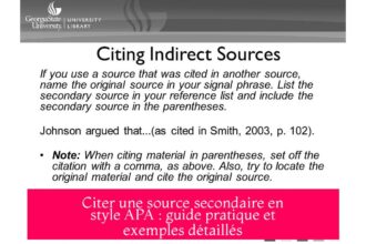 Citer une source secondaire en style APA : guide pratique et exemples détaillés