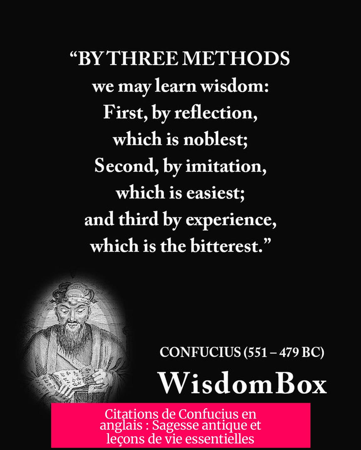 Citations de Confucius en anglais : Sagesse antique et leçons de vie essentielles