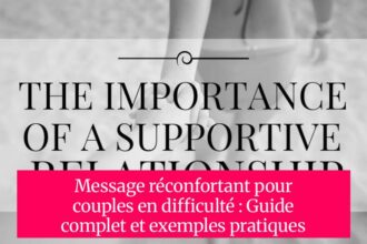 Message réconfortant pour couples en difficulté : Guide complet et exemples pratiques