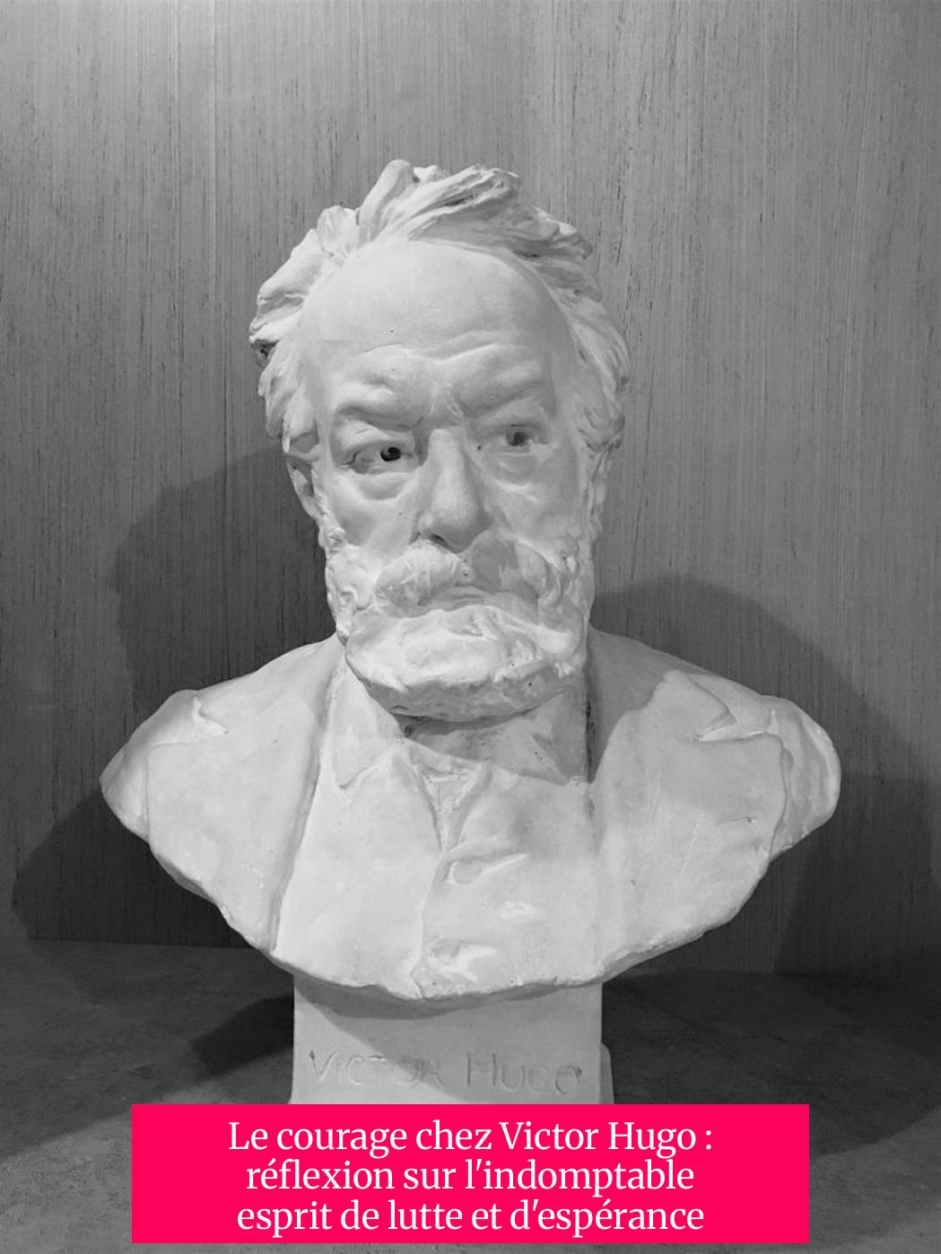 Le courage chez Victor Hugo : réflexion sur l'indomptable esprit de lutte et d'espérance